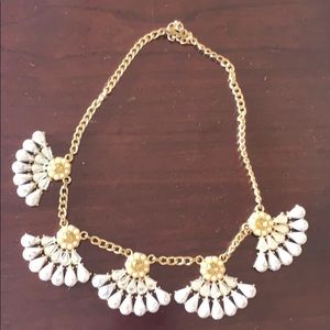 White and gold necklace